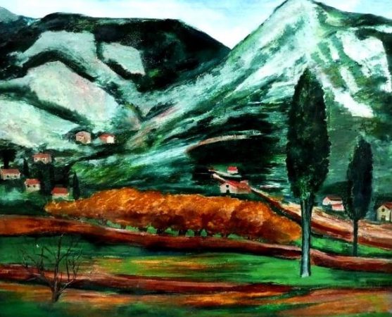 Jacinto Salvado obra -Paisaje de la Provenza